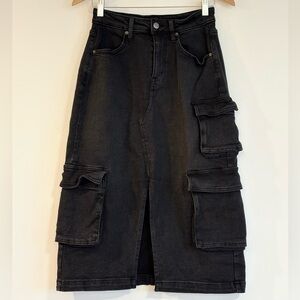 Wild Fable Dark Denim Cargo Skirt